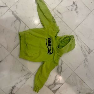 Kids neon green overtime hoodie XS
